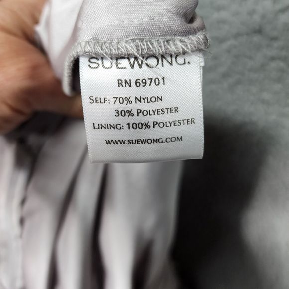 SUE WONG Women's 4 Gray Strapless NWOT Beaded Sequined Cocktail Formal Dress - Picture 13 of 14